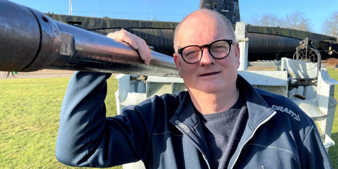 Springeren holder skruen i vandet